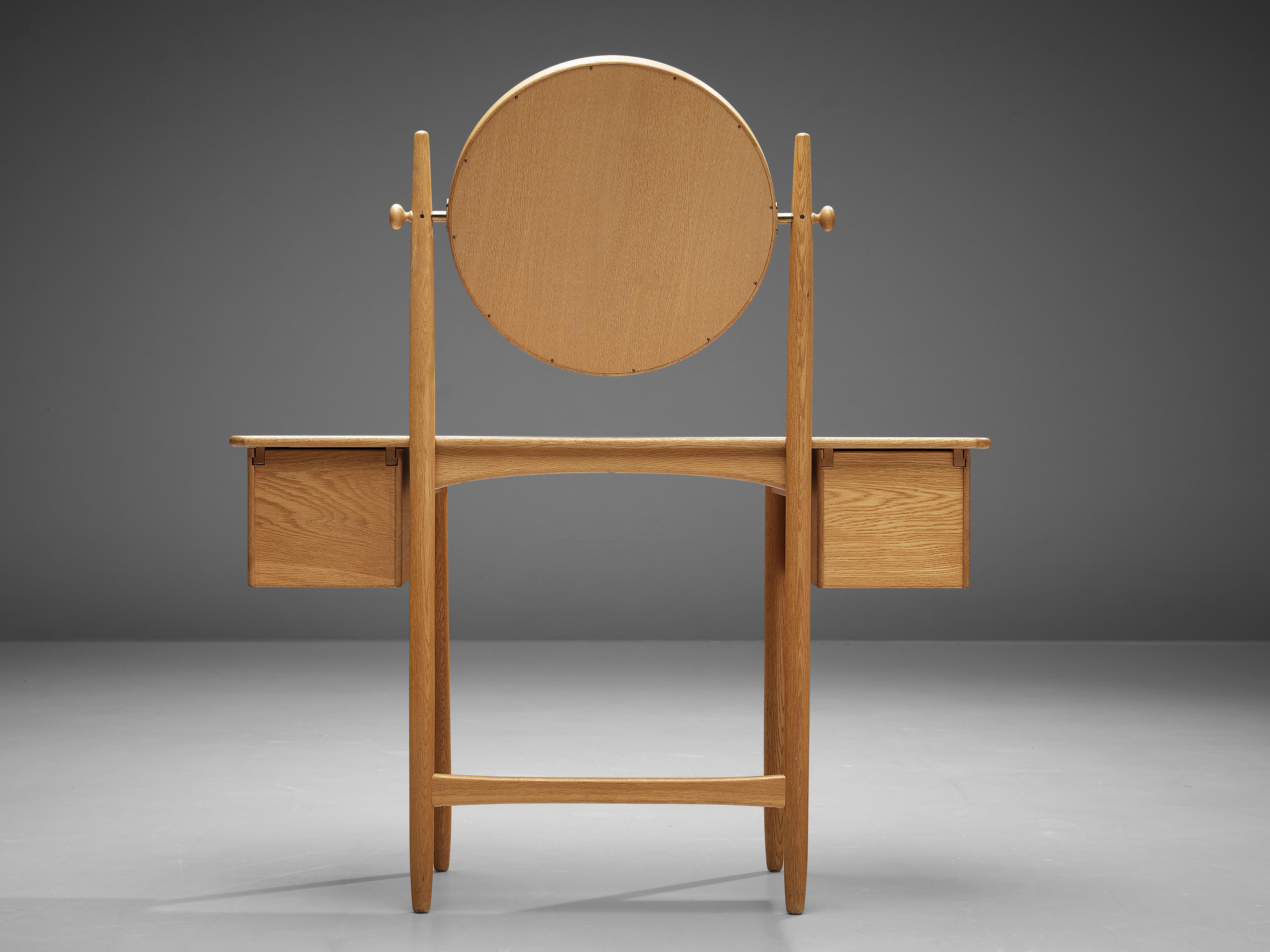 Mid-20th Century Dressing Table in Oak by Sven Engström and Gunnar Myrstrand