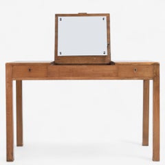 Dressing table in patinated elm