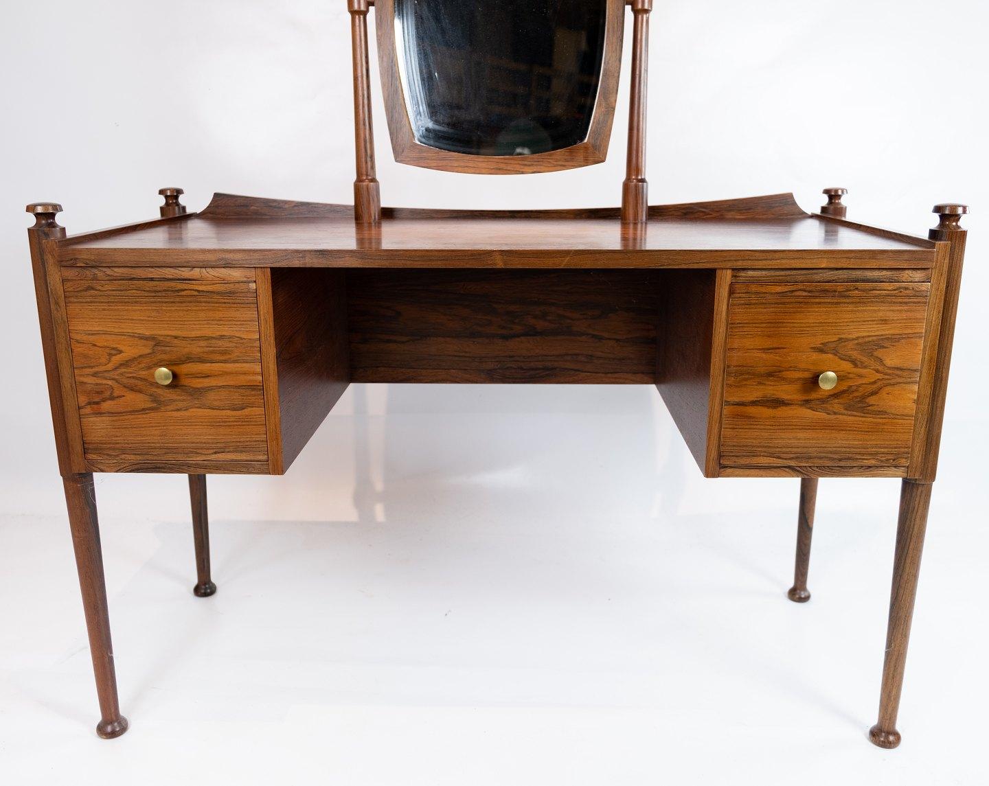Mirror Dressing Table in Rosewood Designed by Chr. Linneberg from the 1960s