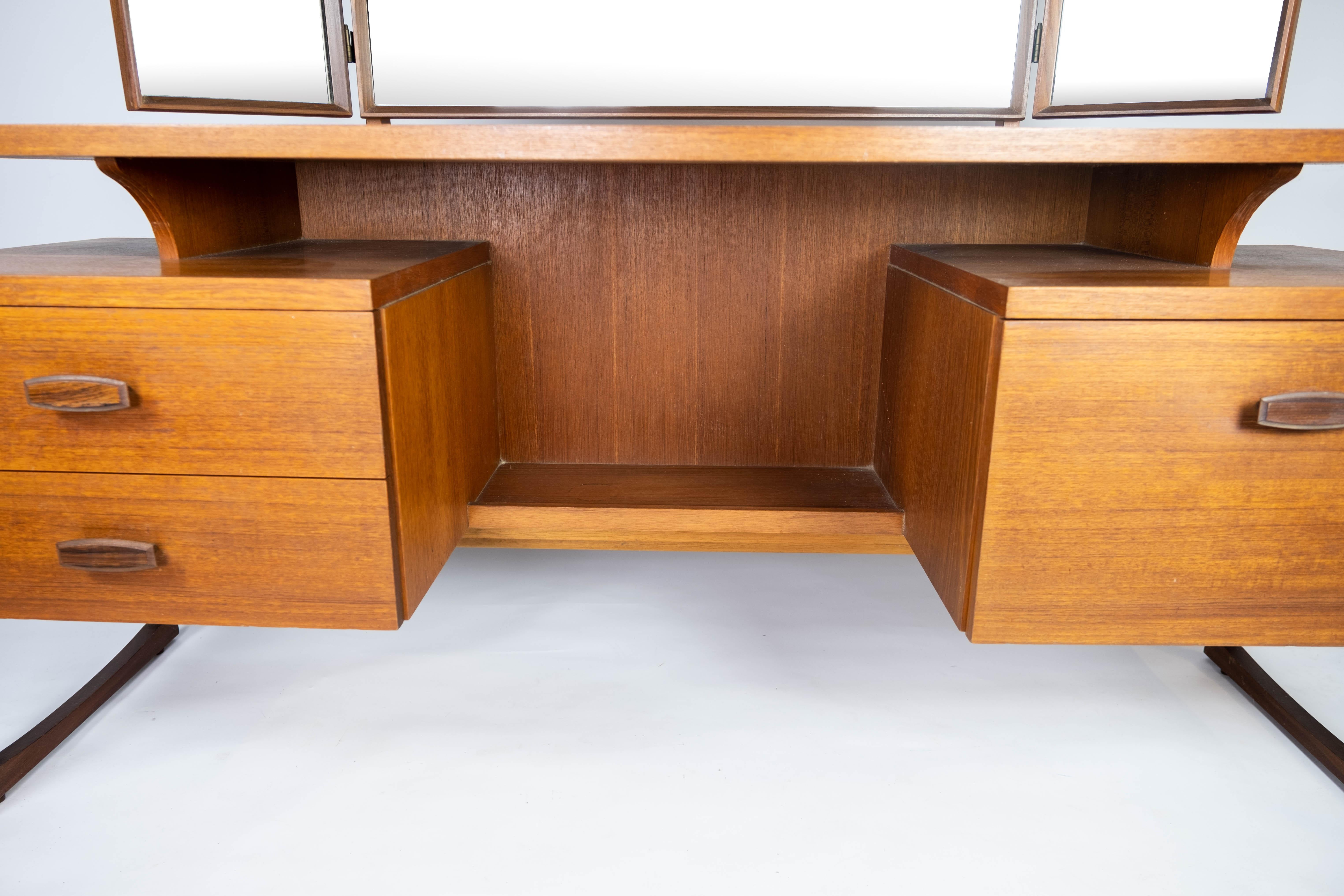 Scandinavian Modern Dressing Table in Teak of Danish Design from the 1960s