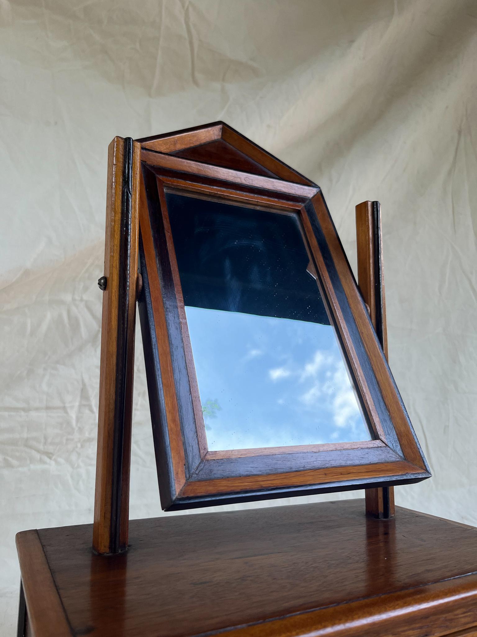 Portuguese Dressing Table, Mahogany and Other Woods, Portugal 19th Century For Sale