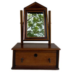 Antique Dressing Table, Mahogany and Other Woods, Portugal 19th Century