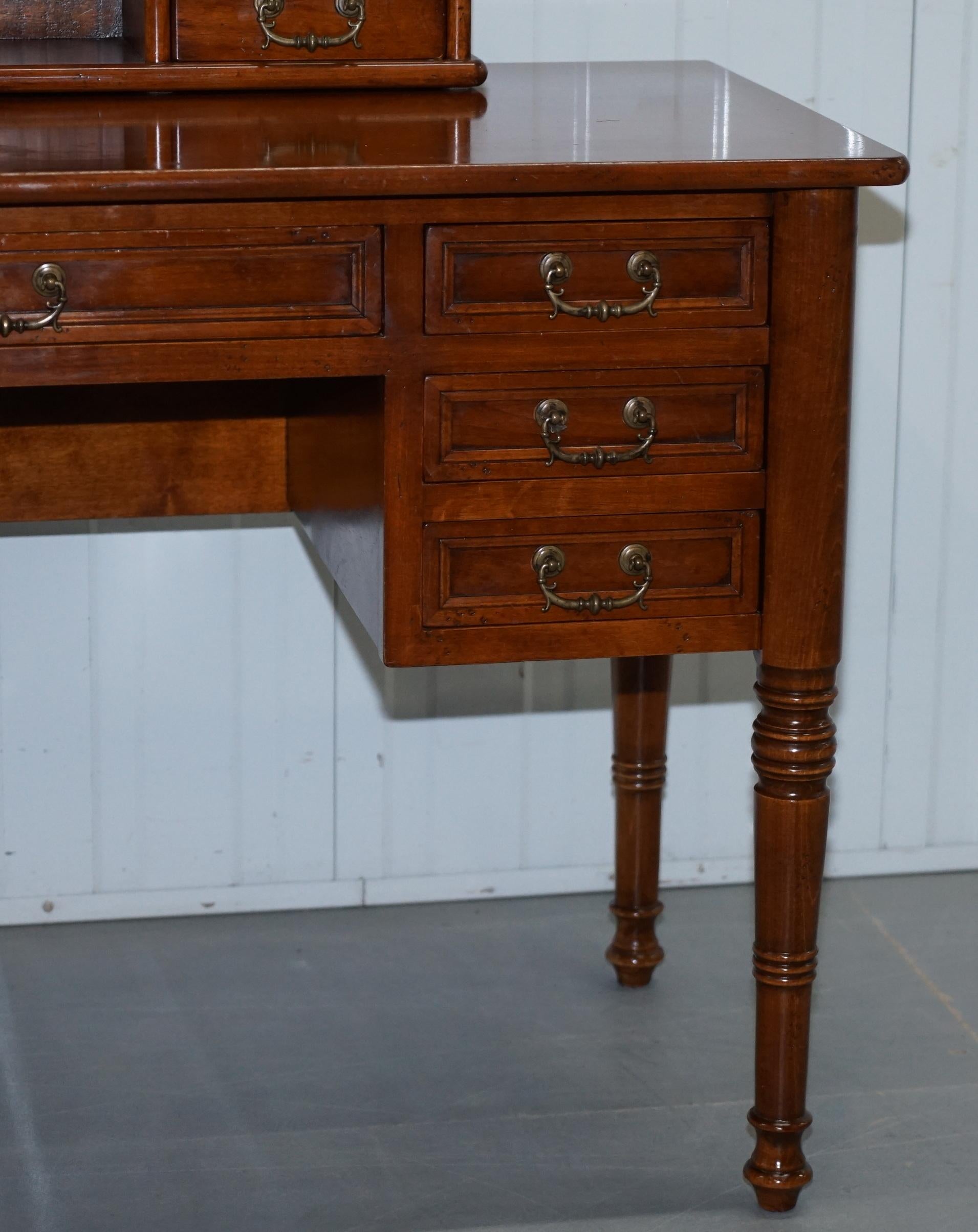 Dressing Table Mirror and Stool Made in Italy by Consorzio Mobili Mahogany Frame 2