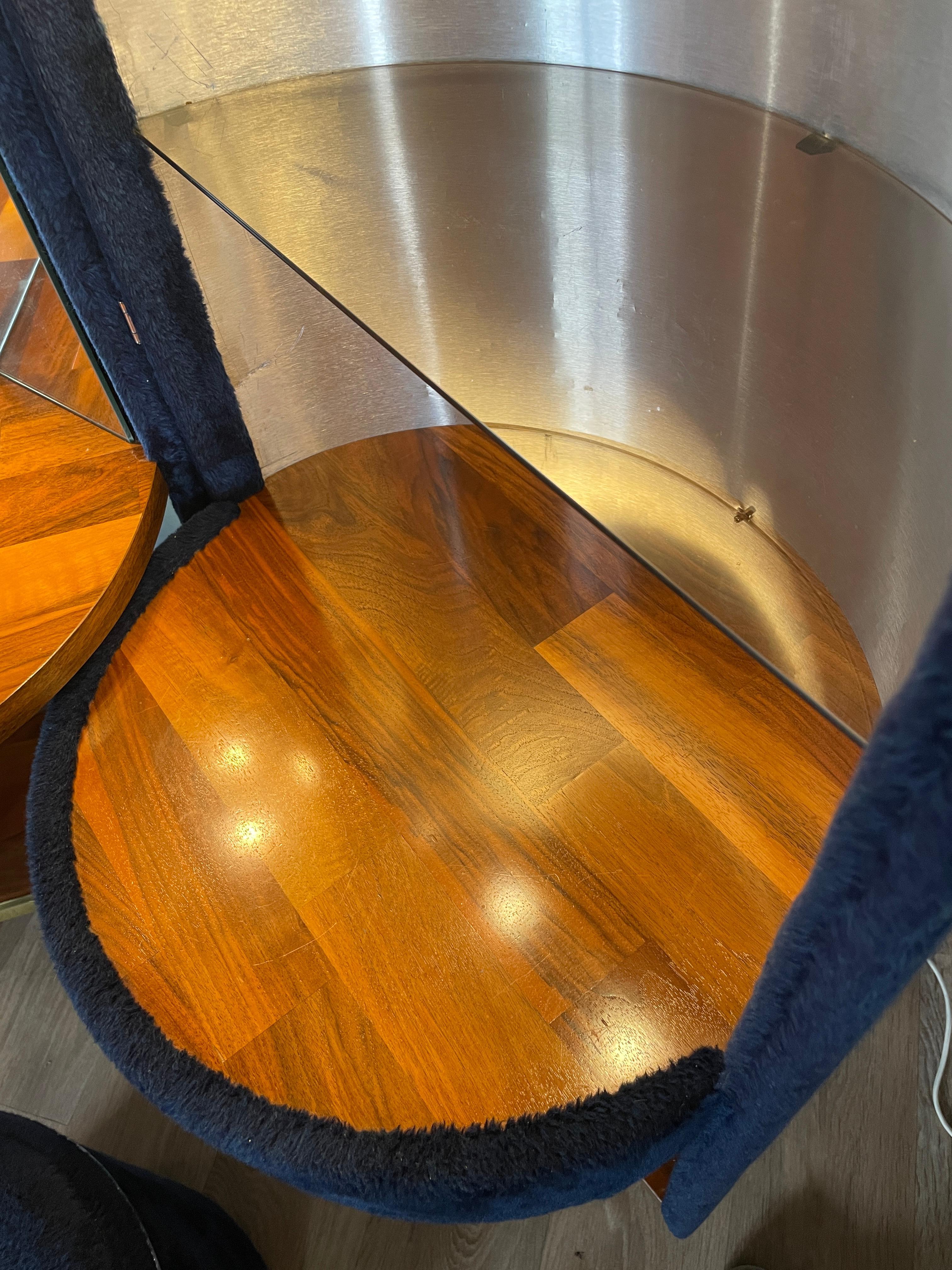 Dressing Table, Vanitie 60-70 Pop in Faux Fur Blue Mid-Century Light Space 5