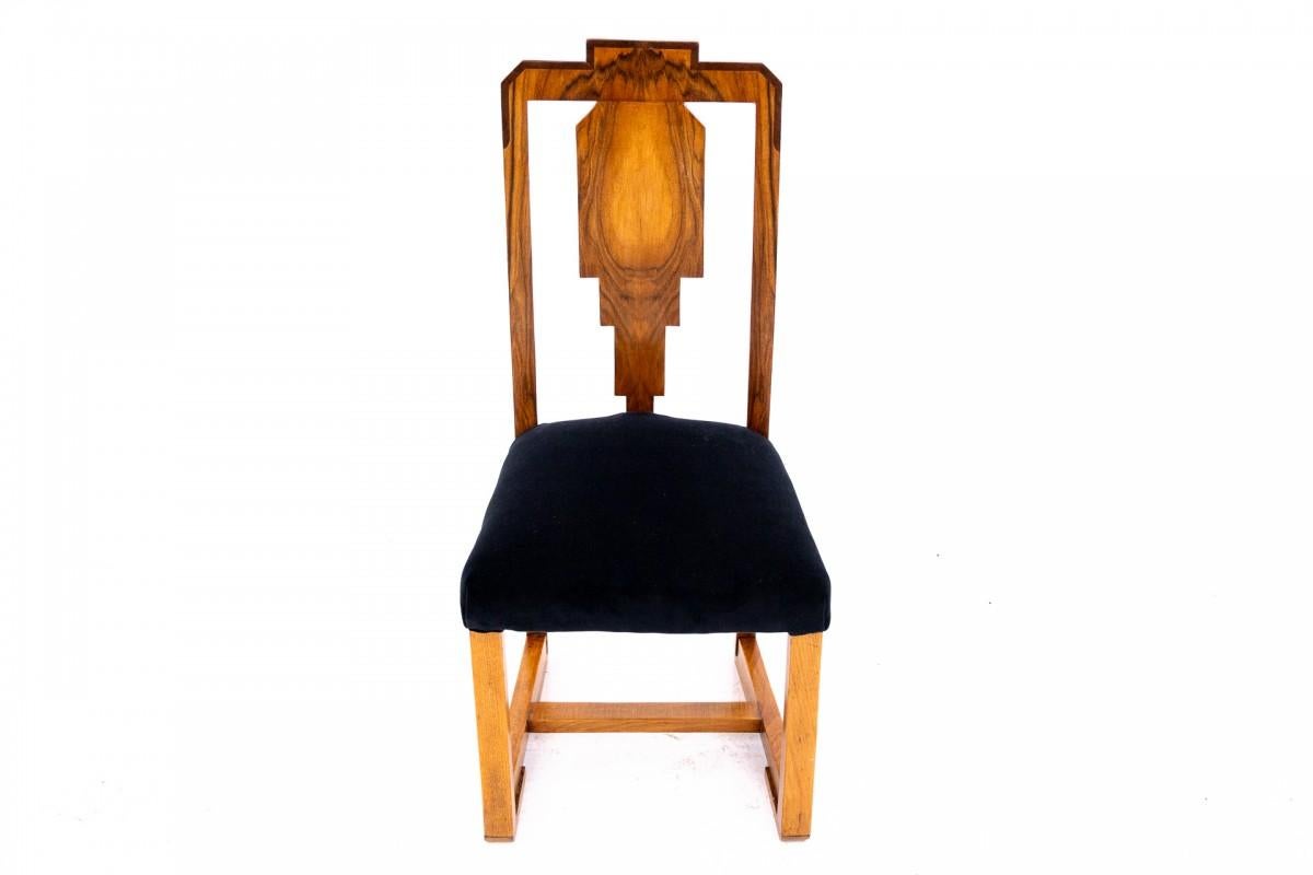 Table de coiffeuse avec chaise de style Art déco, Pologne, milieu du 20e siècle en vente 4