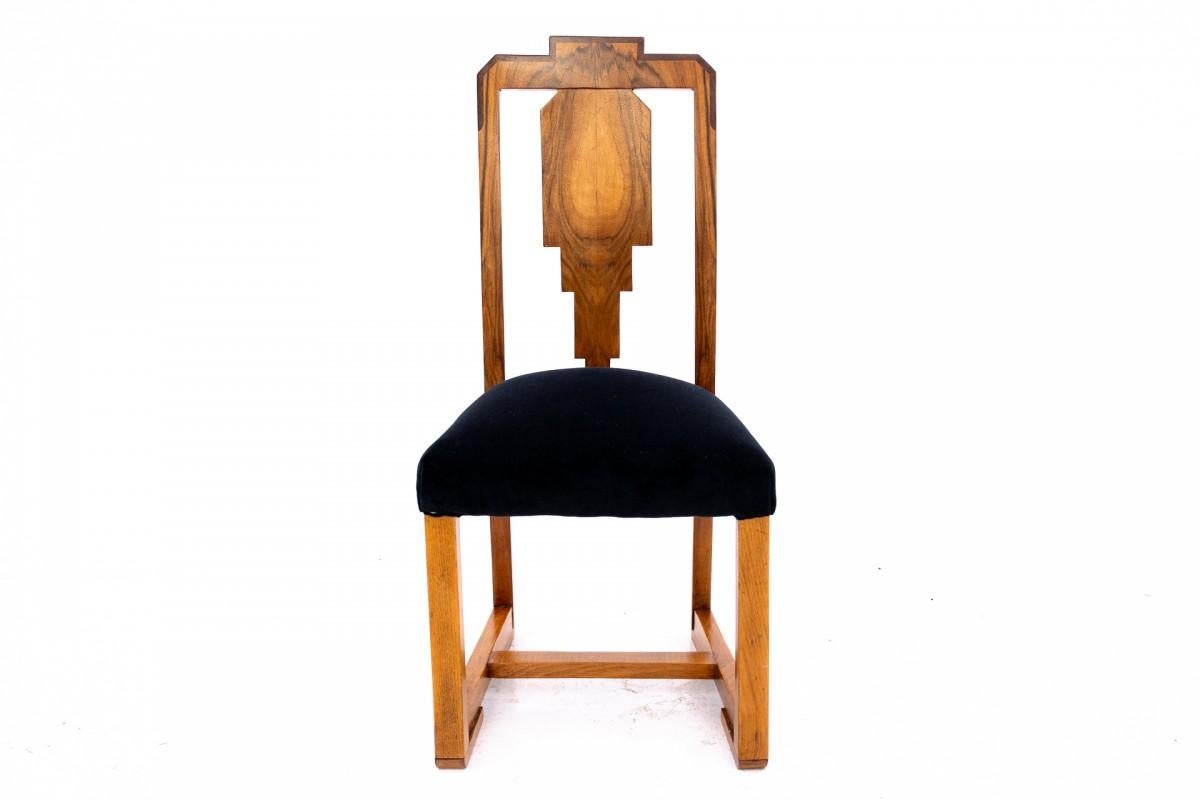 Table de coiffeuse avec chaise de style Art déco, Pologne, milieu du 20e siècle en vente 5