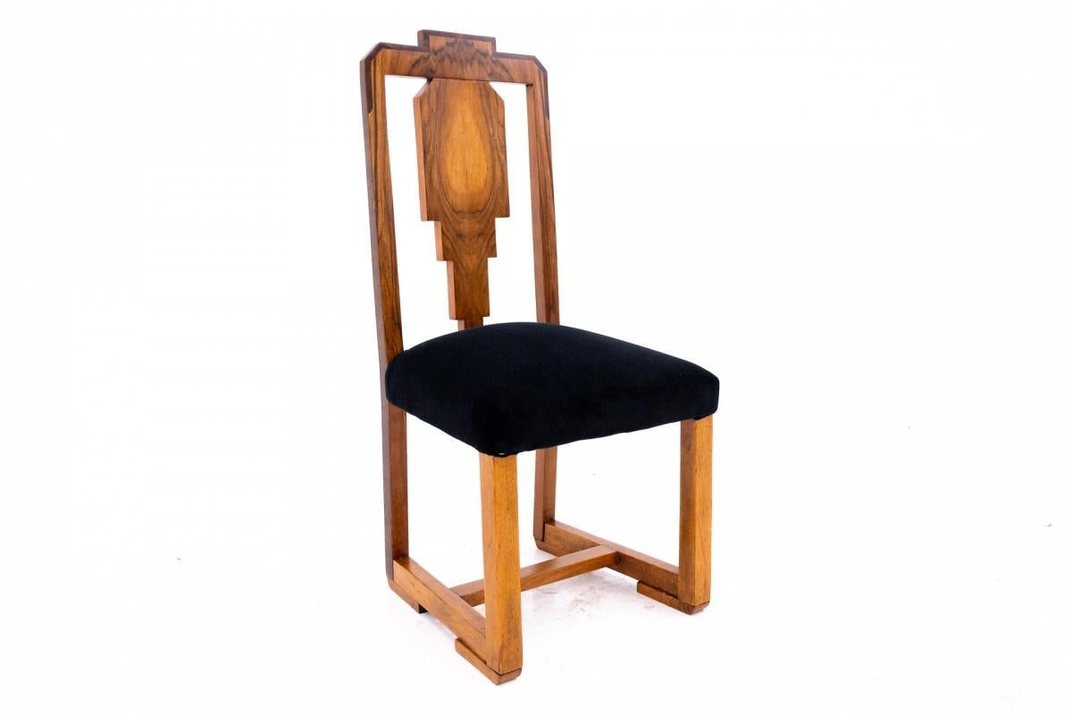 Table de coiffeuse avec chaise de style Art déco, Pologne, milieu du 20e siècle en vente 7