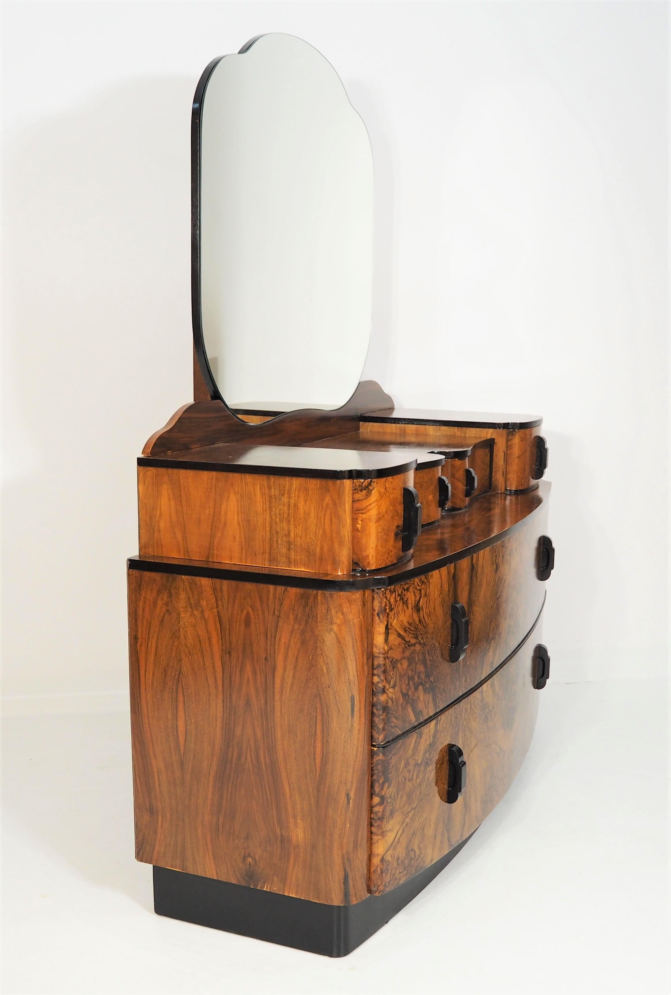 Mid-20th Century Dressing Table with Mirror by Jindrich Halabala, 1950s For Sale
