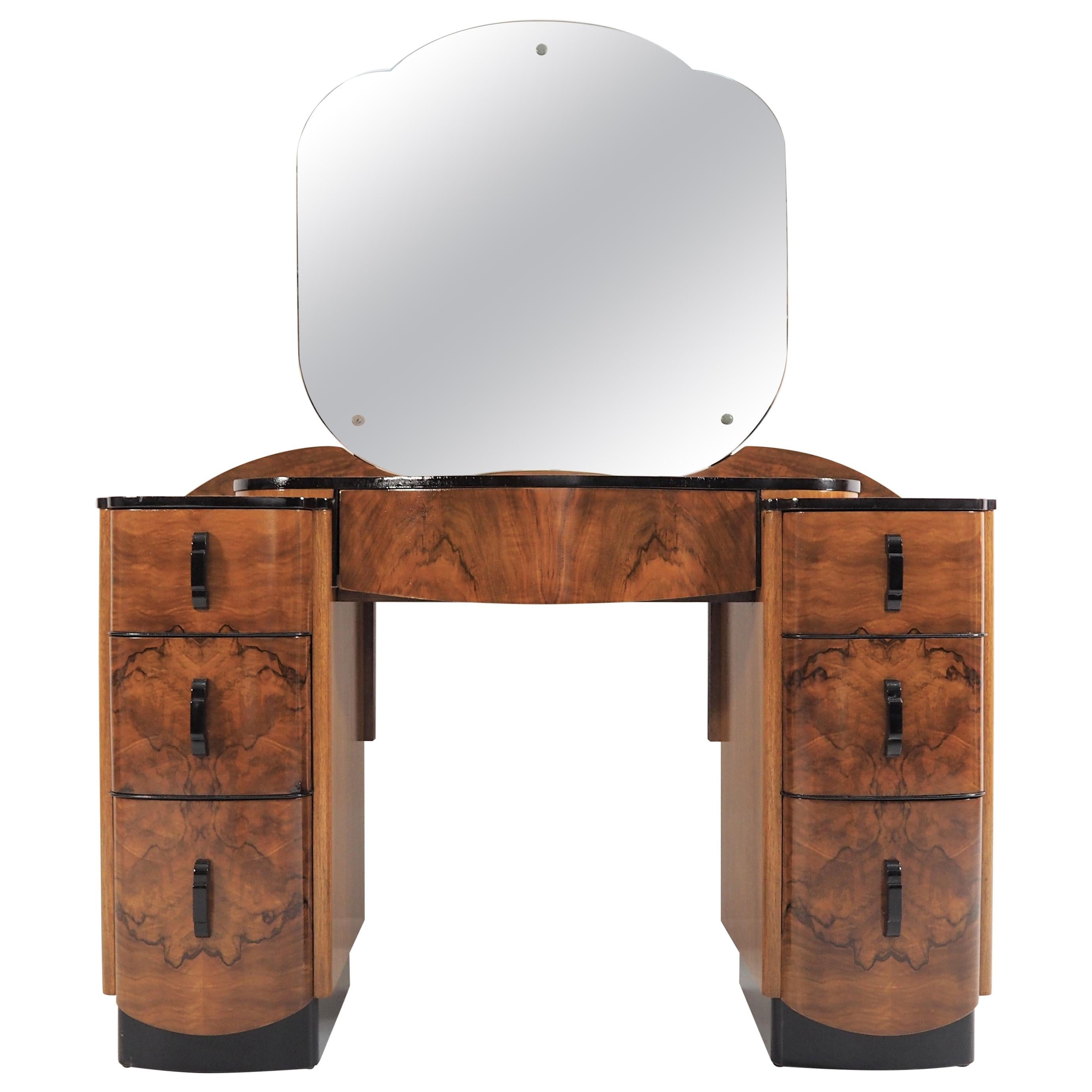 Dressing Table with Mirror by Jindřich Halabala, 1950s