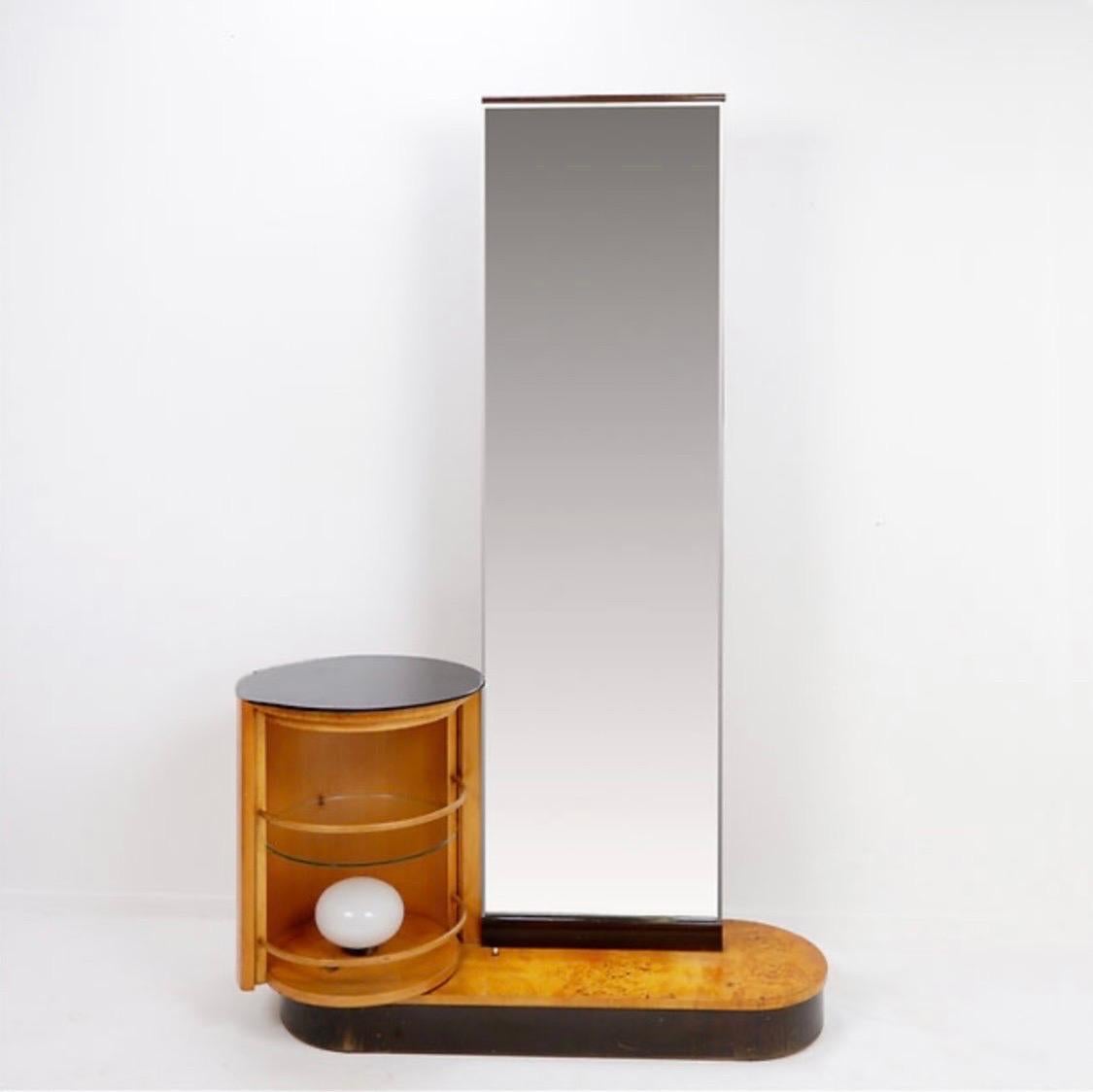 Czech Dressing Table with Mirror by Jindrich Halabala for Up Zavody For Sale
