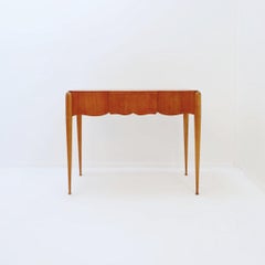 Dressing table with mirror, drop-leaf lid and drawers - 20th