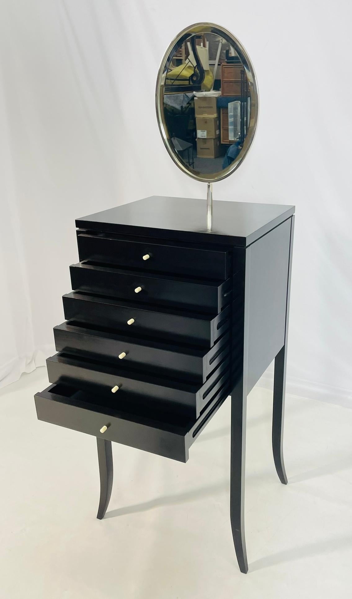Dressing Vanity Cabinet With Mirror by Maxine Snider Inc. For Sale 6