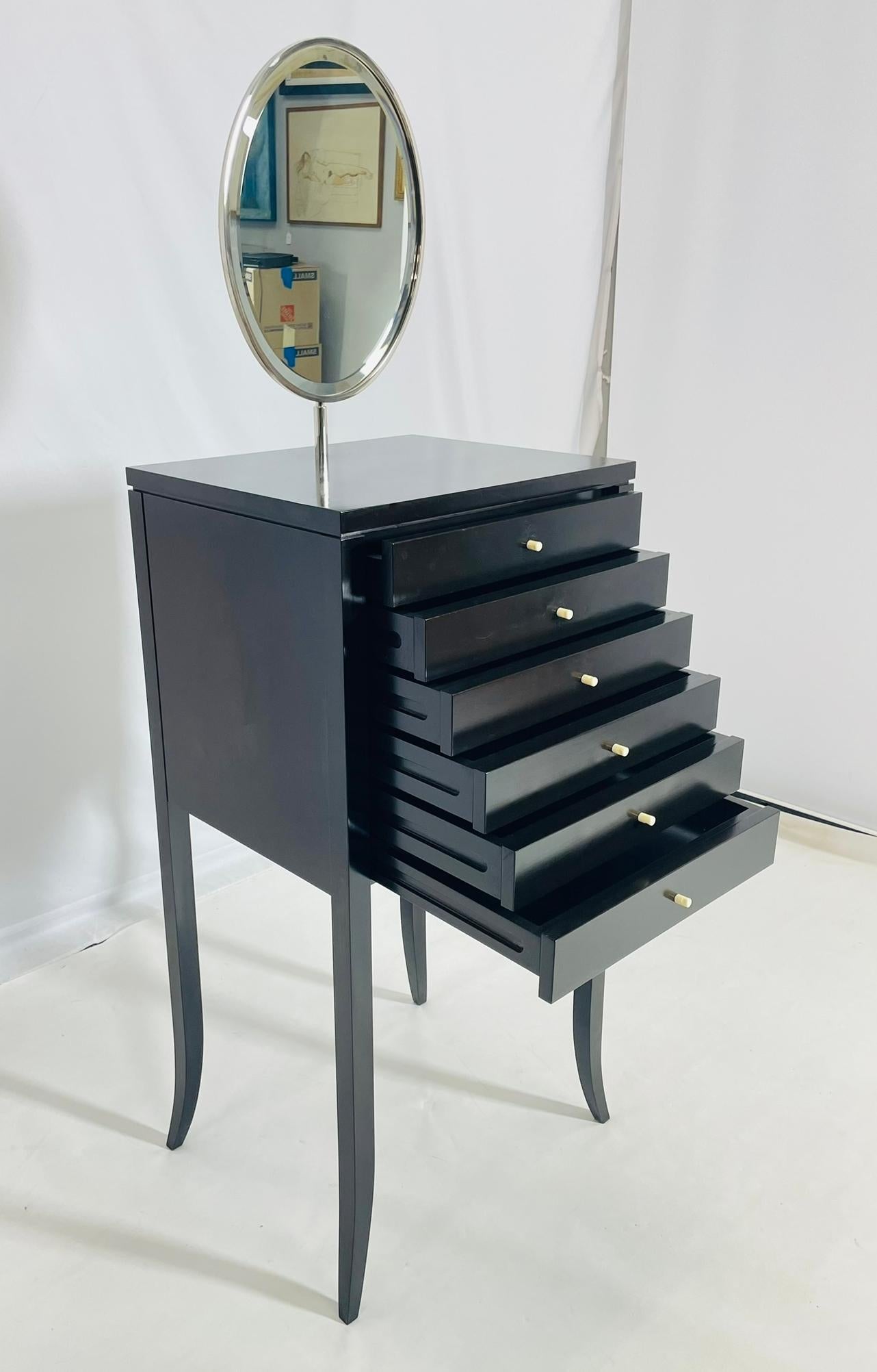 Dressing Vanity Cabinet With Mirror by Maxine Snider Inc. For Sale 7