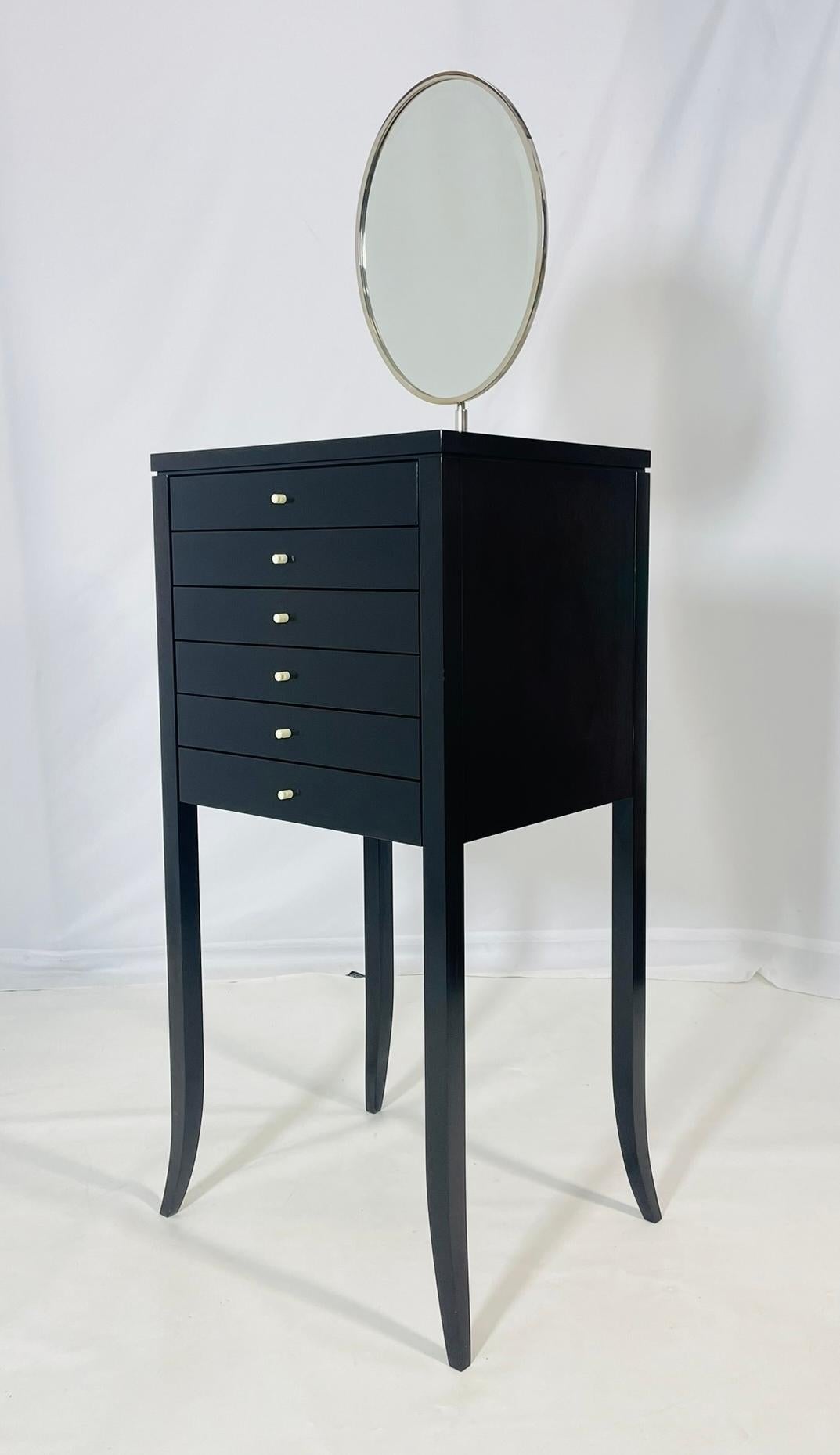 American Dressing Vanity Cabinet With Mirror by Maxine Snider Inc. For Sale