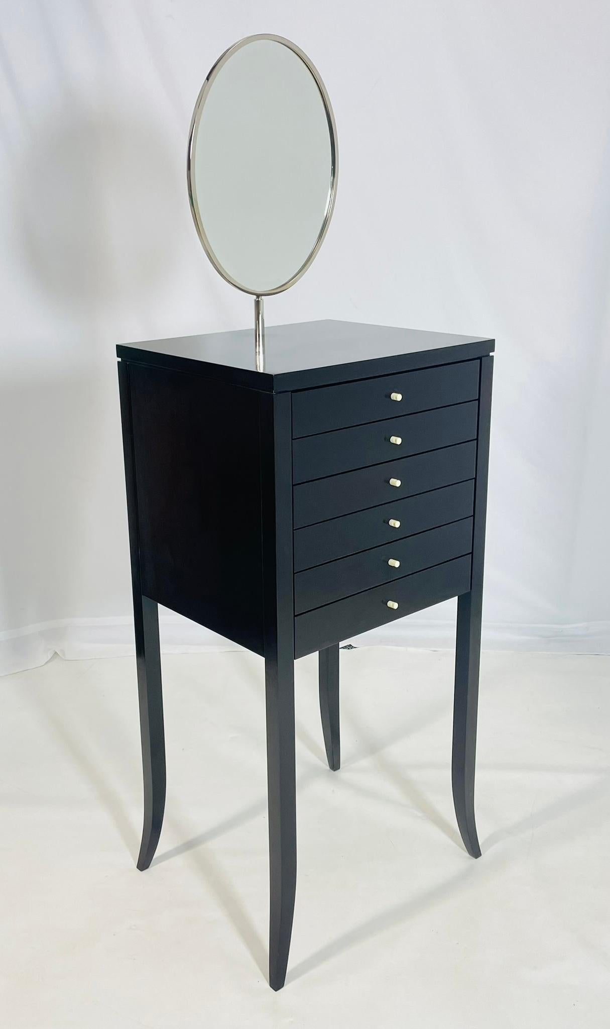 Dressing Vanity Cabinet With Mirror by Maxine Snider Inc. In Good Condition For Sale In Los Angeles, CA
