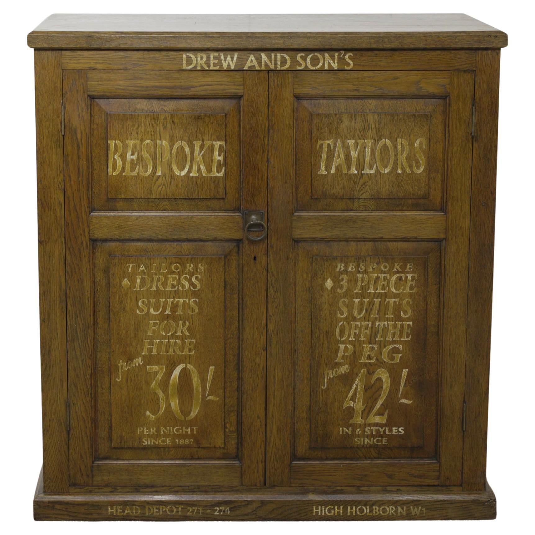Drew and Sons Oak Cabinet Shop Fitting Reclaimed Chest
