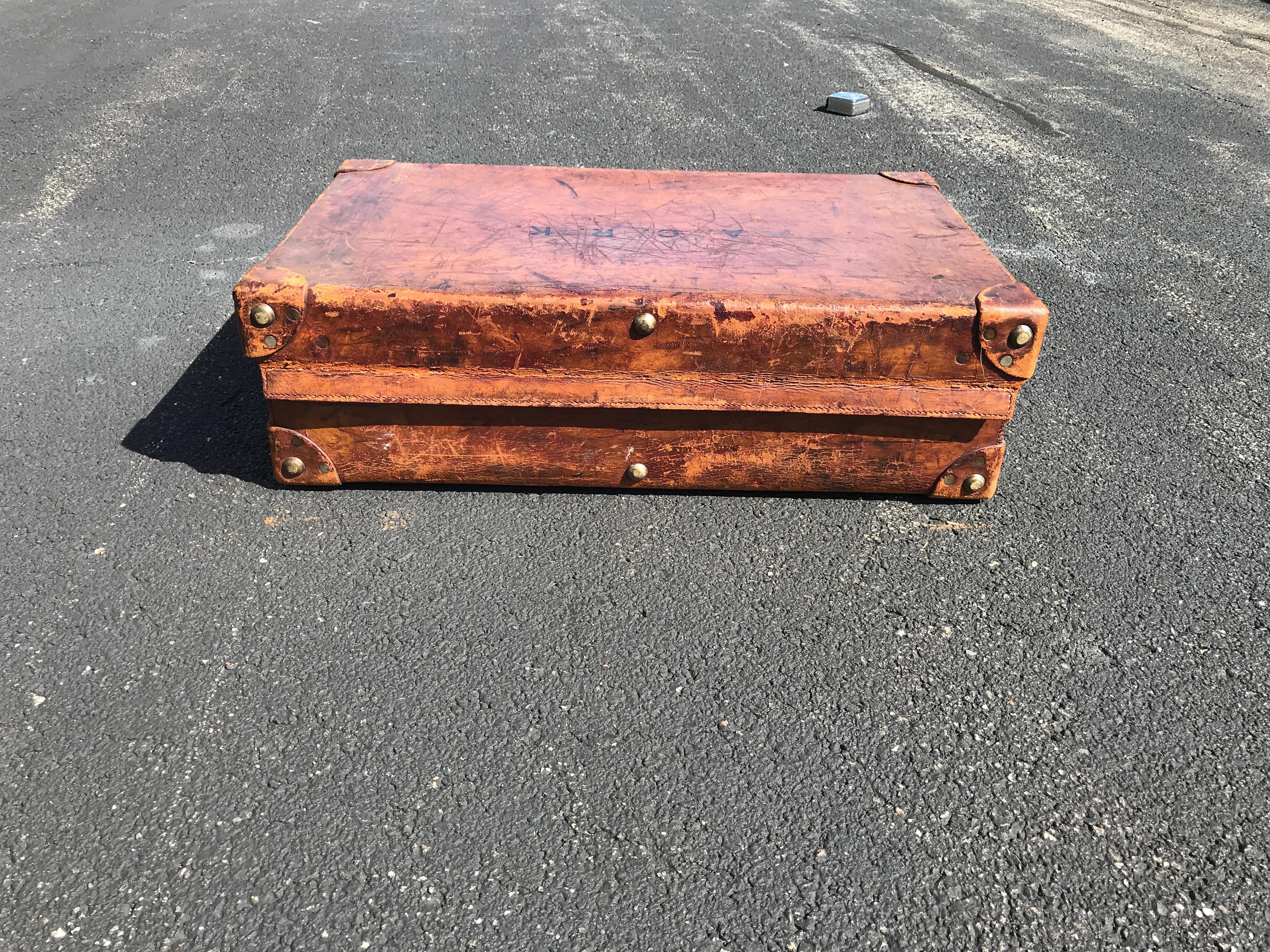 Valise de cirque Piccadilly en cuir de Drew and Sons, début du 20e siècle, Londres en vente 2