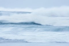 Abstract Blue Waves in the Pacific Northwest, Horizontal, Color Photography