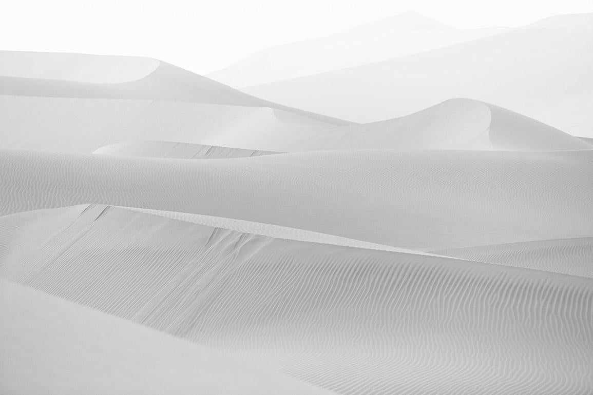 Abstrakte Studie von Formen und Mustern auf Sandbänken, Namibia, Afrika, Horizontal