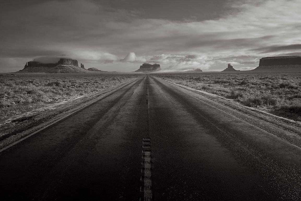 Drew Doggett Landscape Photograph - Classic, Iconic Scene of the Open Road in Utah, Landscape, Nostalgic, Americana