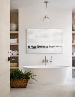 Gruppo di elefanti sotto un albero, Africa, Composizione verticale, Animali selvatici