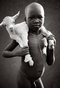 Iconic Portrait of a Young Boy in Ethiopia, Classic, Black and White Photography
