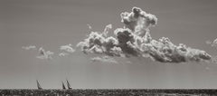 Iconic Racing Yachts in an Abstract Composition on the Still Seas