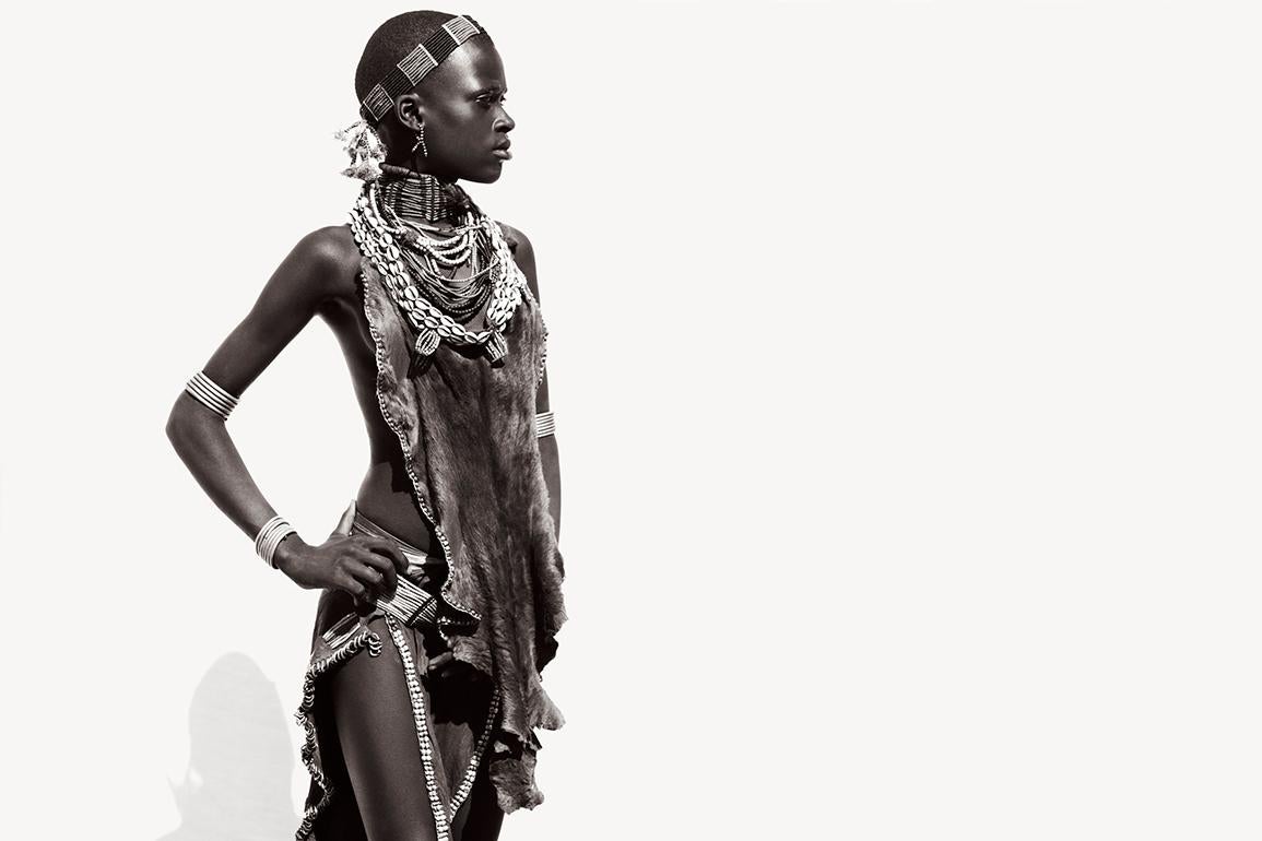 Drew Doggett Portrait Photograph - Jewelry and Dress in Ethiopia, Black and White Photography, Horizontal