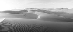 Ombre expanse of sand dunes in the desert of Namibia