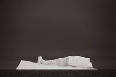 Otherworldly capture of an iceberg in black and white
