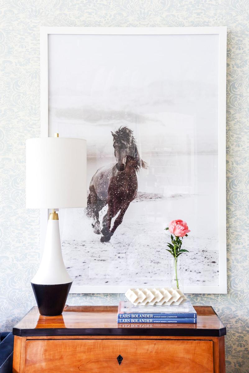 Cavallo selvaggio in corsa sull'isola di Sable, Fotografia in bianco e nero, Equestre - Photograph di Drew Doggett
