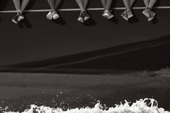 Sailor's Feet Hanging Over the Deck of the Iconic Yacht Rainbow, Design-Inspired