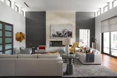 Two Iconic, Large Elephants Walking Across Amboseli National Park, Wildlife