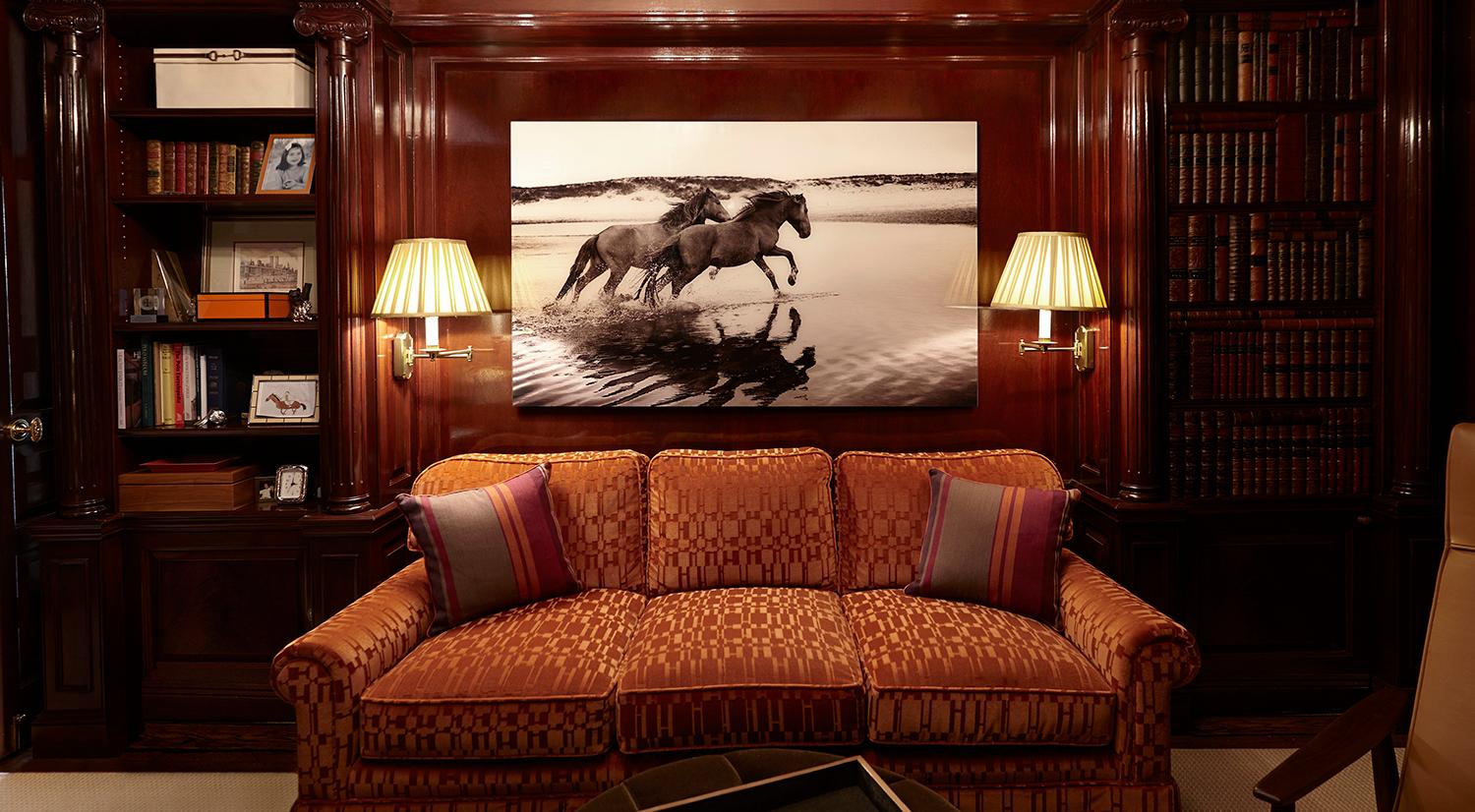 Two Wild Horses, Mother and Foal, Minimal, Calming, Horizontal, Equestrian - Contemporary Photograph by Drew Doggett