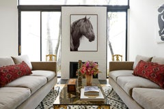 Two Wild Horses Running on the Beach of Sable Island, Horizontal, Equestrian