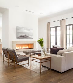 Waterfall in the American West, Iconic, Vertical, Black and White Photography