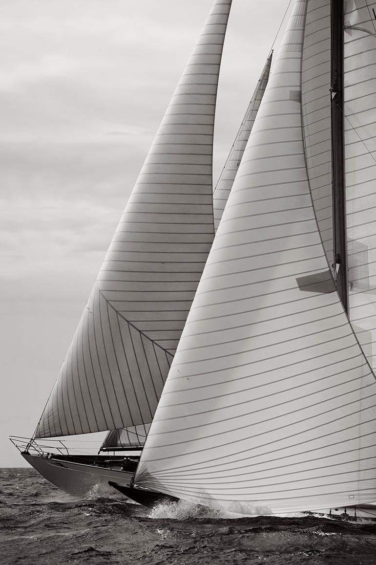 Drew Doggett Landscape Photograph - World Class Racing Yacht in the Atlantic Ocean, Best-Seller, Movement