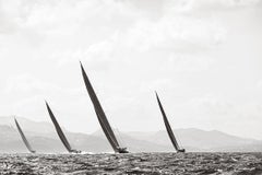 World Class Sailboats on the Open Seas, Classic, Horizontal, Minimalist