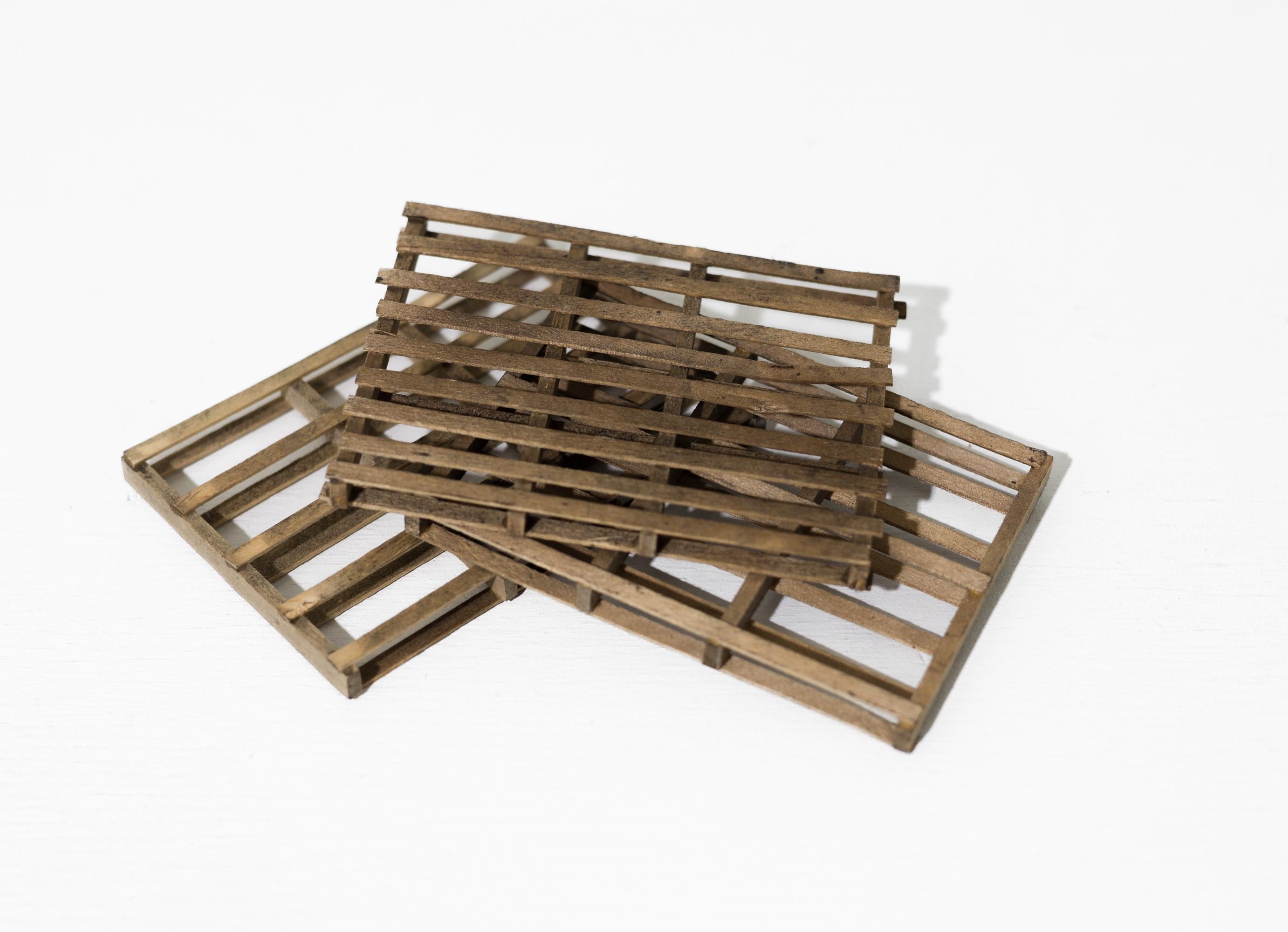 "3 Pallets" Hand-Crafted Miniature Wooden Pallets