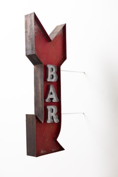 "Bar" Miniature Wall-Mounted Storefront Sign by Drew Leshko