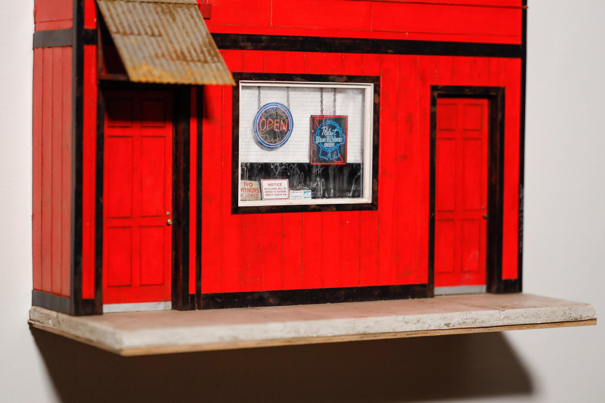 « Billy Ray's Tavern » miniature réaliste, architecture, bâtiment, paysage urbain en vente 2