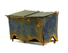 „“Blauer Müll“, Miniatur-Papierskulptur, Realismus