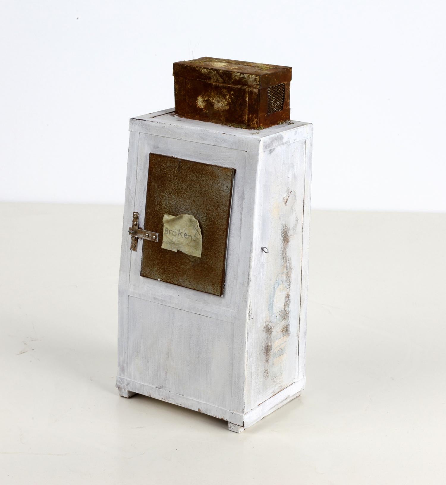 Broken Ice Box - Contemporary Mixed Media Art by Drew Leshko