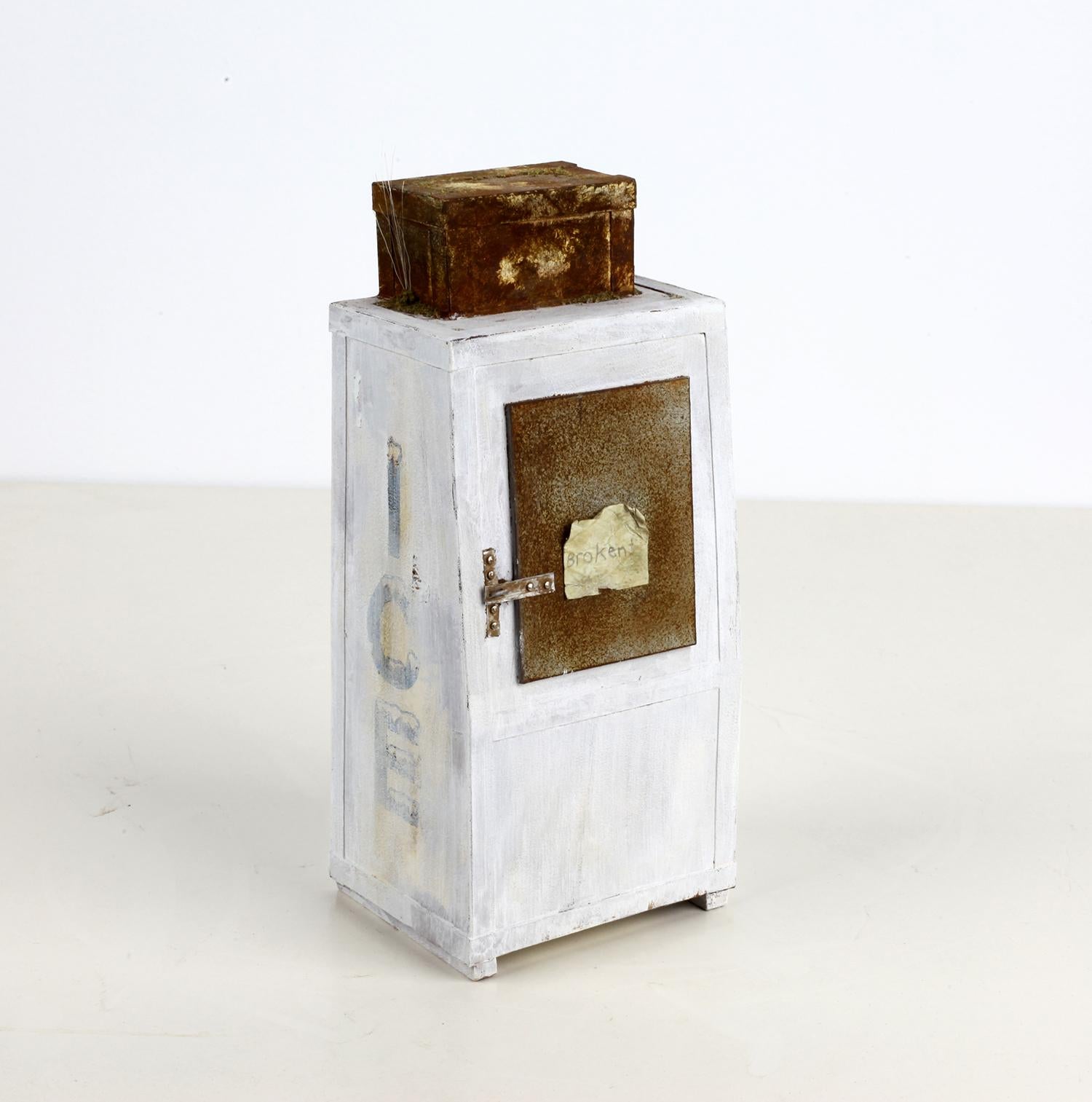 Drew Leshko Still-Life Sculpture - Broken Ice Box