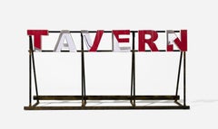 "Cannonball Tavern" Miniature Free Standing Bar Sign by Drew Leshko