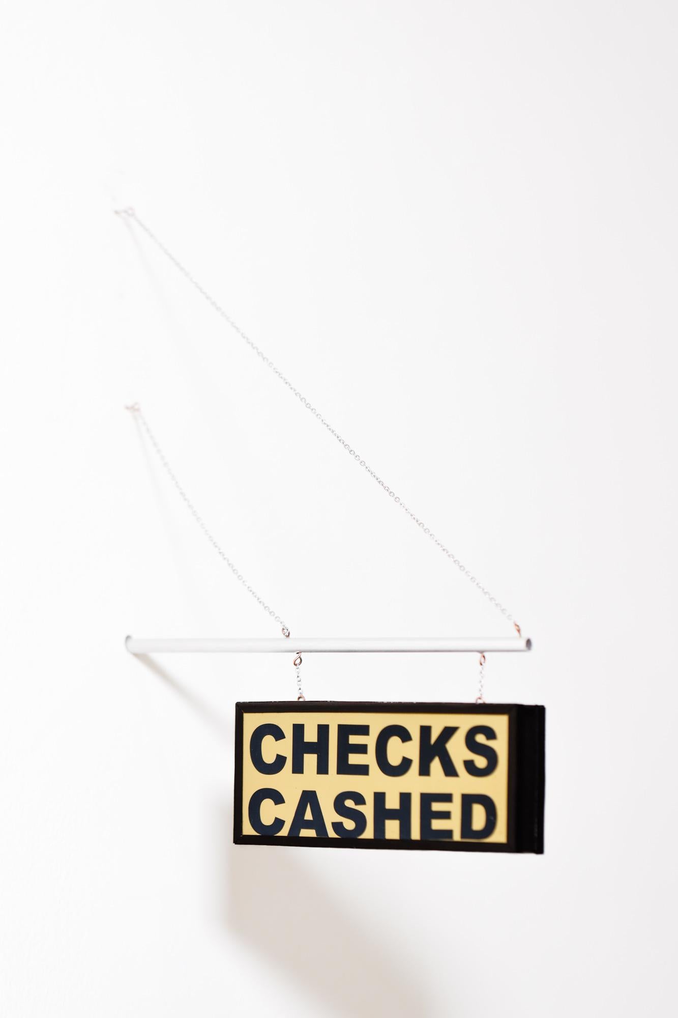 Cash Checked - Sculpture by Drew Leshko