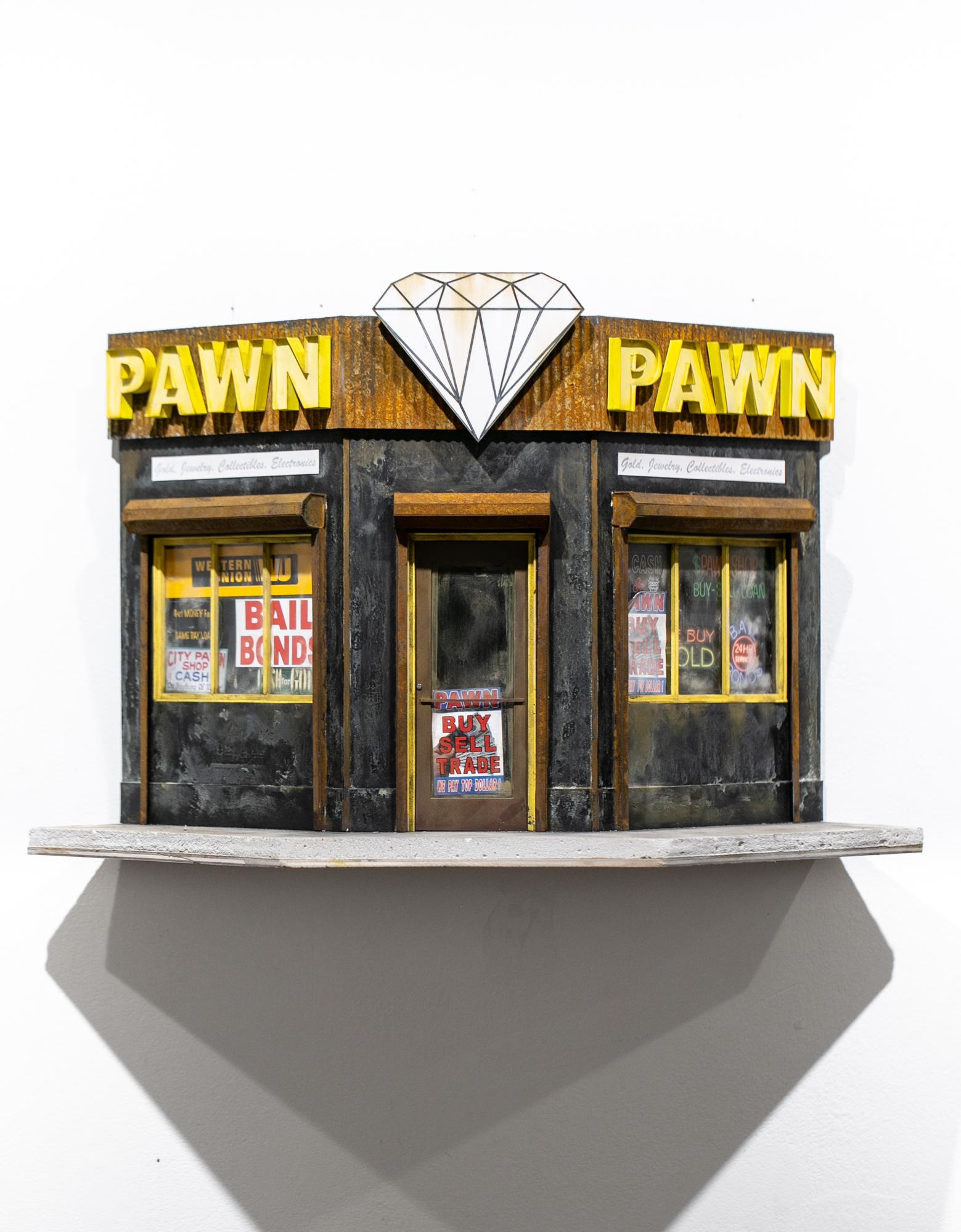 "Diamond Pawn", Miniature, Architecture, Building, Cityscape, Sculpture