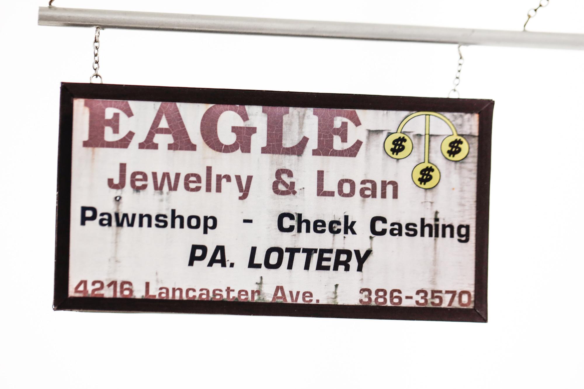 Eagle Jewelry & Loan - Sculpture by Drew Leshko