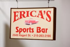 "Erica's" Small Wall-Mounted Sign Advertising Sports Bar