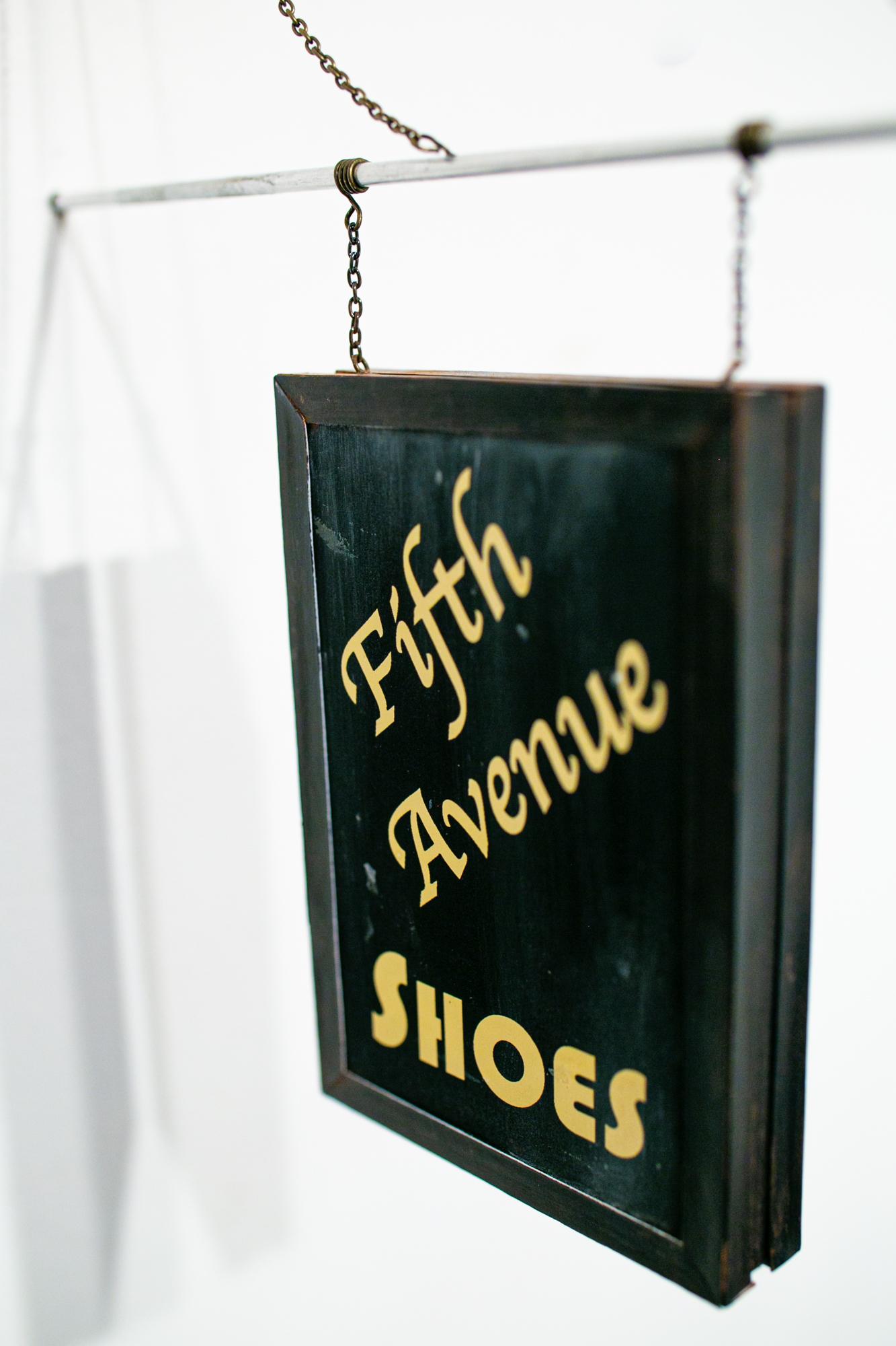 Fifth Avenue Shoes - Black Still-Life Sculpture by Drew Leshko